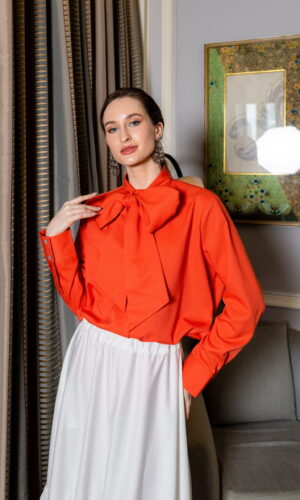 Emma Blouse in Chili Red