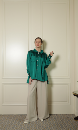Amira Blouse in Emerald