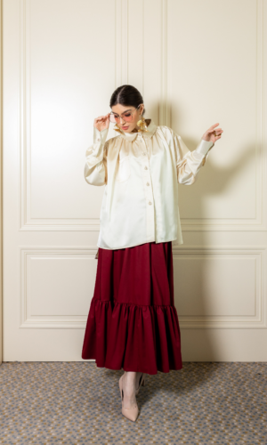 Amira Blouse in Nude